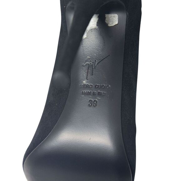 Giuseppe Zanotti Lace Up Gladiator Heels in Black Suede - Picture 4 of 8